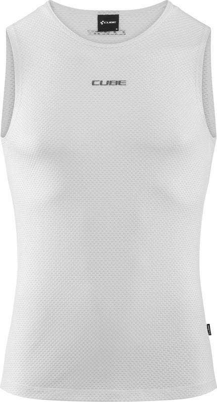 CUBE Baselayer Shirt Mesh Sleeveless White