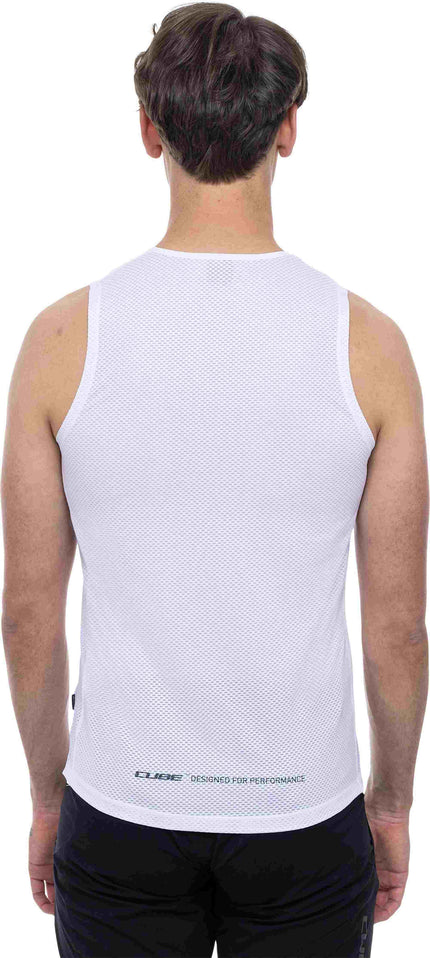 CUBE Baselayer Shirt Mesh Sleeveless White