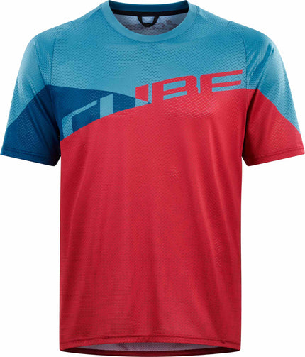 CUBE Edge Round Neck Jersey S/S Blue/Pink