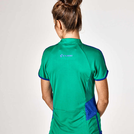 CUBE Tour Wls Jersey S/S Green/Blue