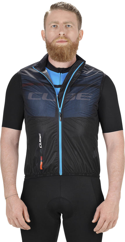 CUBE Teamline Gilet Repulse Black/Blue