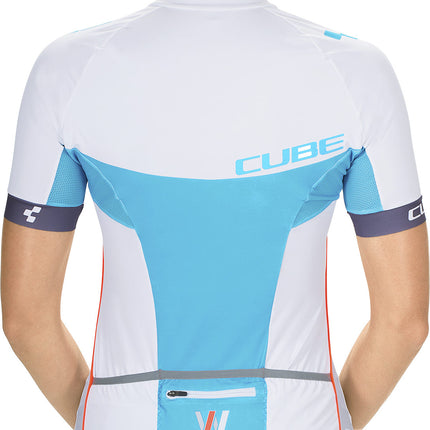 CUBE Teamline WS Jersey S/S White/Blue/Grey
