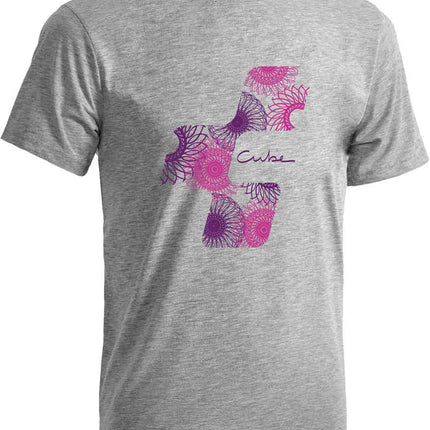 CUBE Junior T-Shirt Flower Icon Grey/Pink/Purple