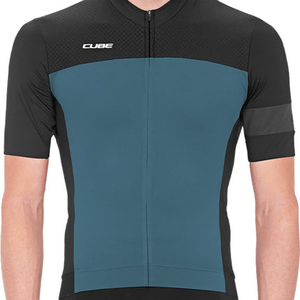 CUBE Blackline Jersey S/S Black/Smoke Blue
