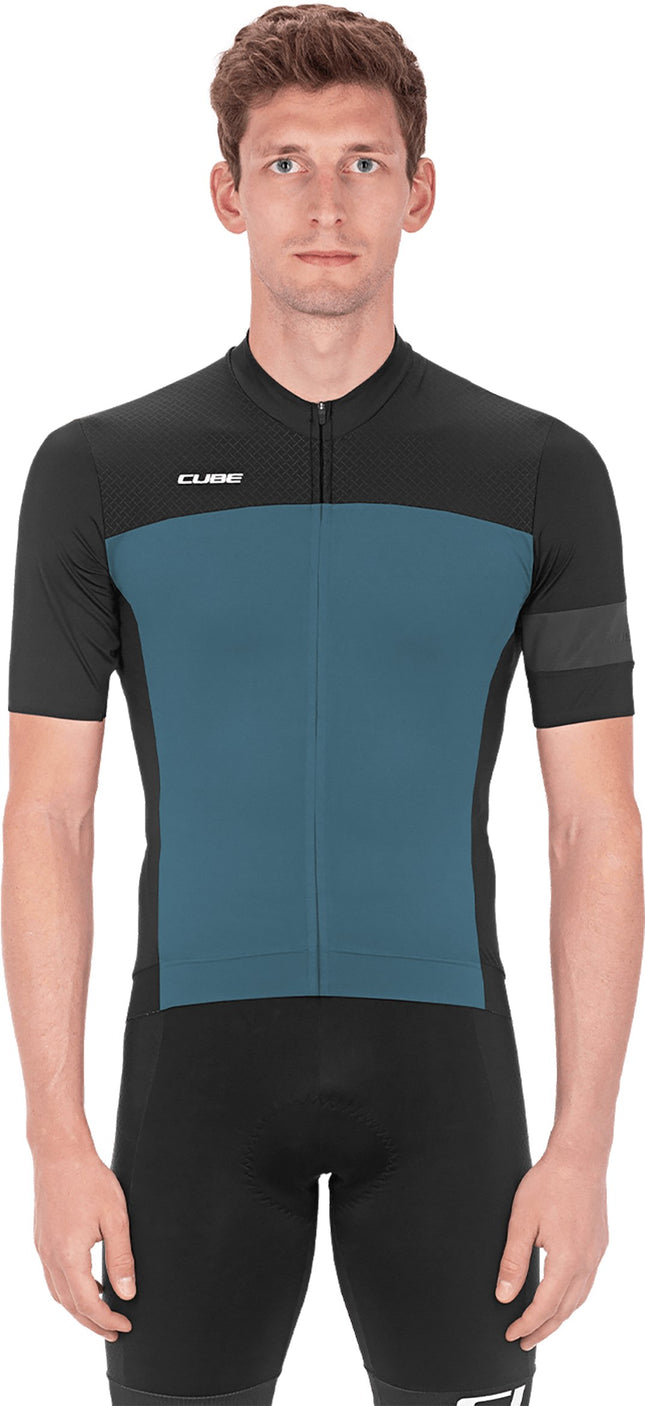 CUBE Blackline Jersey S/S Black/Smoke Blue