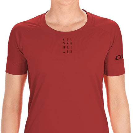 CUBE Am WS Round Neck Jersey S/S Dark Red