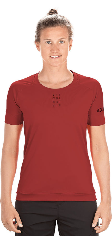 CUBE Am WS Round Neck Jersey S/S Dark Red