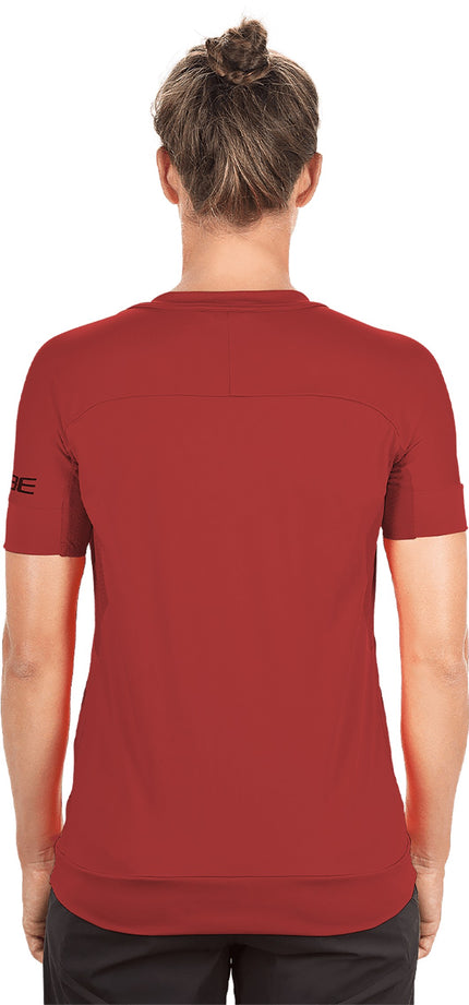 CUBE Am WS Round Neck Jersey S/S Dark Red