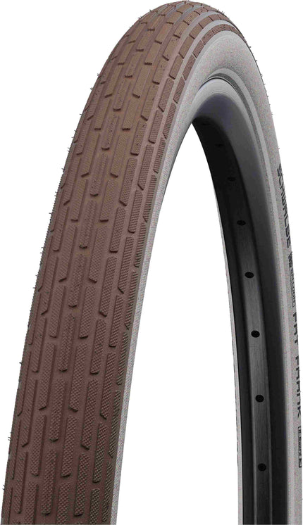 SCHWALBE FAT FRANK TWIN BROWN/WHITE+REFLEX 28X2.00