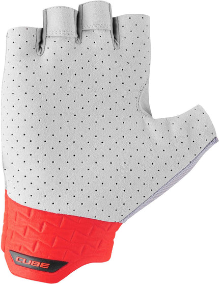 CUBE Gloves Performance Short Finger Grey/Red
