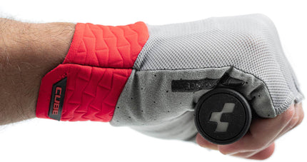 CUBE Gloves Performance Short Finger Grey/Red