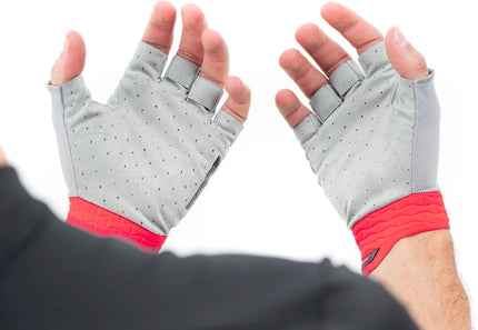 CUBE Gloves Performance Short Finger Grey/Red