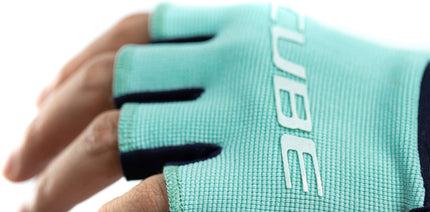 CUBE Gloves Perform. Junior Short Finger Blue/Mint