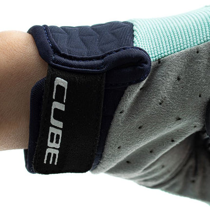 CUBE Gloves Perform. Junior Short Finger Blue/Mint