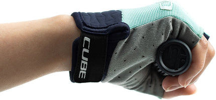 CUBE Gloves Perform. Junior Short Finger Blue/Mint