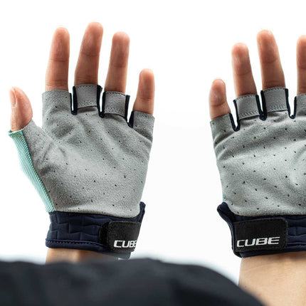 CUBE Gloves Perform. Junior Short Finger Blue/Mint