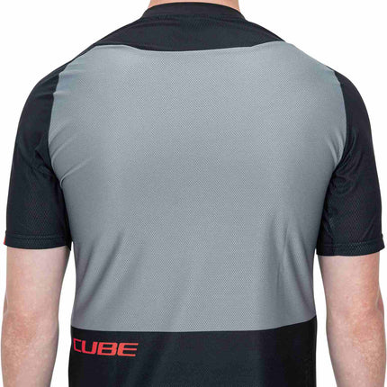 CUBE Edge Round Neck Jersey S/S Black/Grey