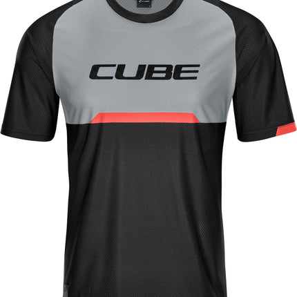 CUBE Edge Round Neck Jersey S/S Black/Grey