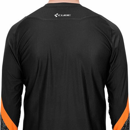 CUBE Edge Round Neck Jersey L/S Black/Orange