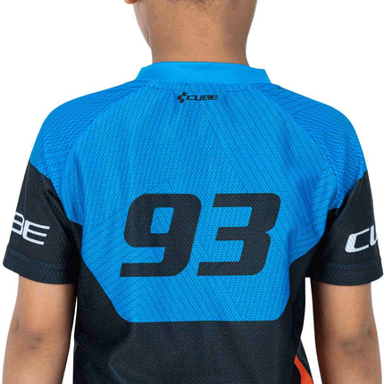 CUBE Junior Jersey S/S X Actionteam Black/Blue