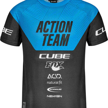 CUBE Junior Jersey S/S X Actionteam Black/Blue
