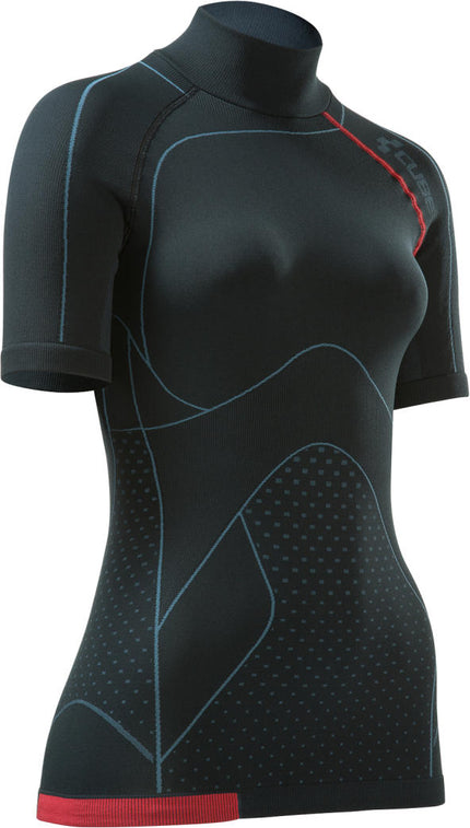 CUBE Wls Baselayer Cold S/S Blackline Blk/Gry/Red