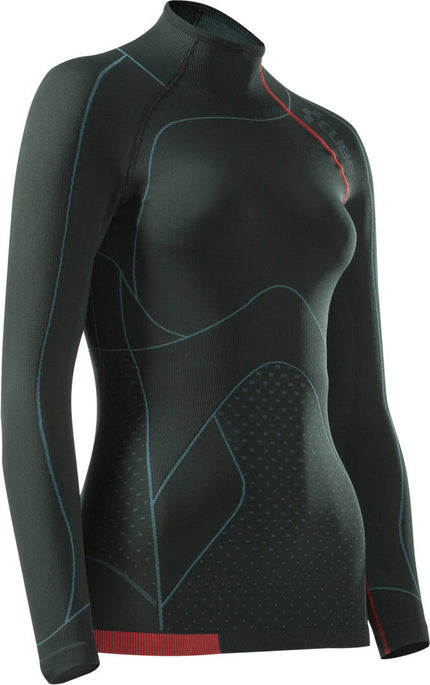 CUBE Wls Baselayer Cold L/S Blackline Blk/Gry/Red
