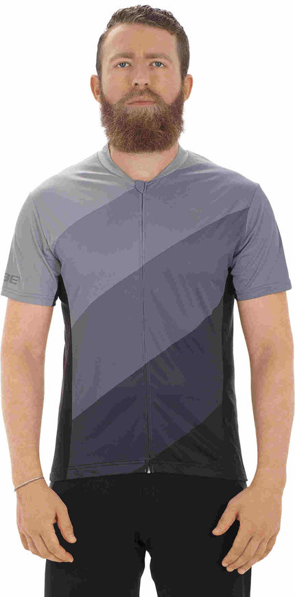 CUBE Tour Jersey Full Zip Grey Pattern
