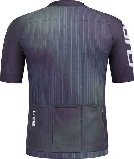 CUBE ROAD/XC JERSEY S/S BLUE/PLUM