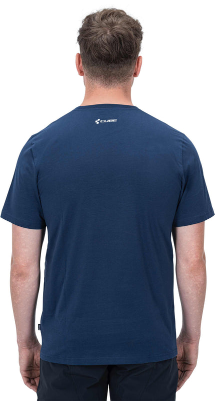 CUBE Organic T-Shirt Push & Pull Blue