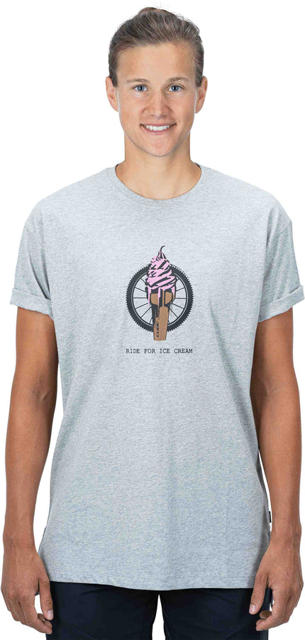 CUBE Organic WS T-Shirt Logo Ice Cream Grey