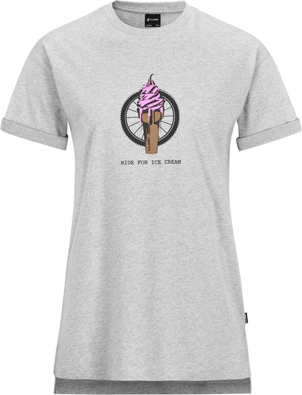 CUBE Organic WS T-Shirt Logo Ice Cream Grey