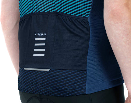 CUBE Atx Jersey Full Zip S/S Blue