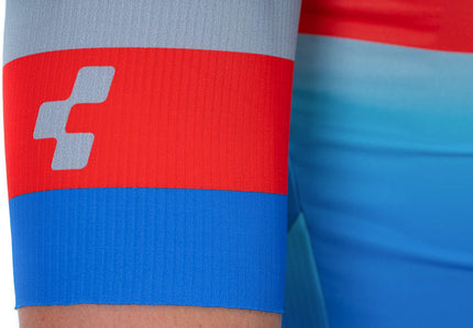 CUBE Teamline Jersey S/S Blue/Red/Grey
