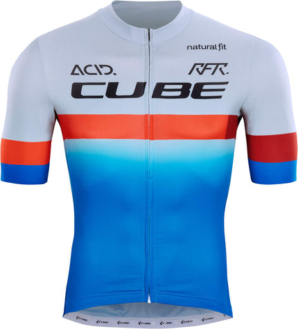 CUBE Teamline Jersey S/S Blue/Red/Grey
