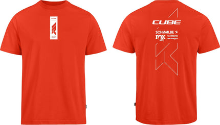 CUBE ORGANIC T-SHIRT X FACTORY RACING GTY FIT ORANGE