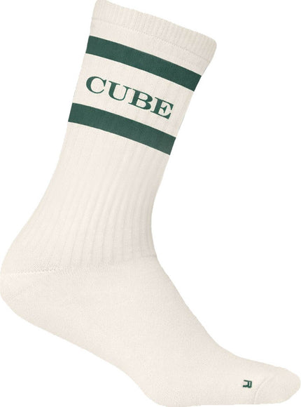CUBE SOCKS AFTER RACE HIGH CUT CLUB CREME/GREEN
