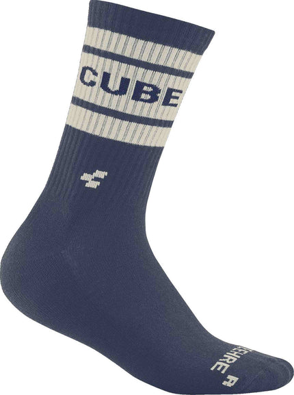 CUBE SOCKS AFTER RACE HIGH CUT DARK BLUE/BEIGE