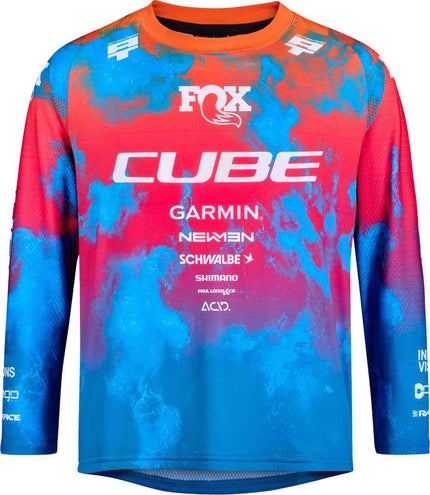 CUBE MTB JERSEY ROOKIE X ACTIONTEAM L/S BLUE/PINK/ORANGE