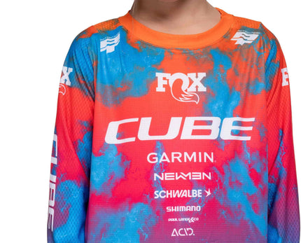 CUBE MTB JERSEY ROOKIE X ACTIONTEAM L/S BLUE/PINK/ORANGE
