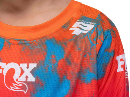 CUBE MTB JERSEY ROOKIE X ACTIONTEAM L/S BLUE/PINK/ORANGE