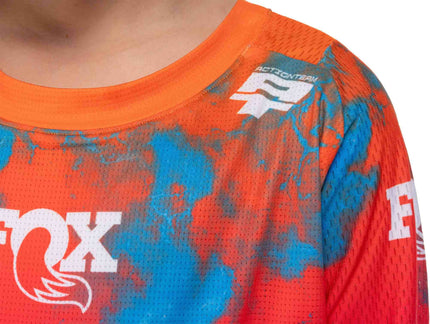 CUBE MTB JERSEY ROOKIE X ACTIONTEAM L/S BLUE/PINK/ORANGE