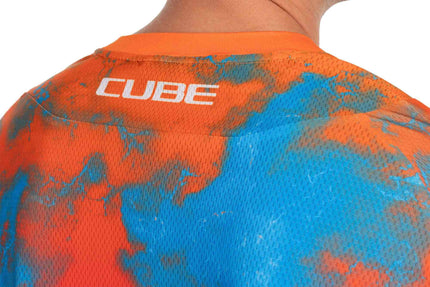 CUBE MTB JERSEY X ACTIONTEAM L/S BLUE/PINK/ORANGE