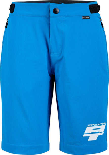 CUBE MTB BAGGY SHORT ROOKIE X ACTIONTEAM TOPAS BLUE