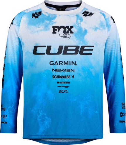CUBE MTB JERSEY ROOKIE X ACTIONTEAM L/S TOPAS BLUE