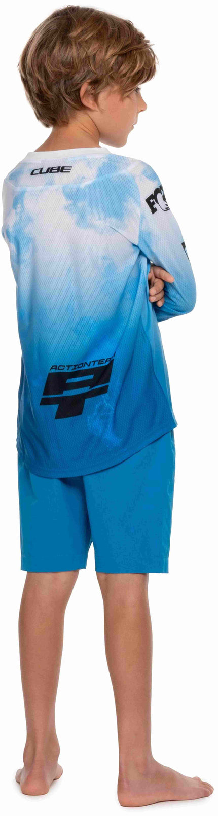 CUBE MTB JERSEY ROOKIE X ACTIONTEAM L/S TOPAS BLUE