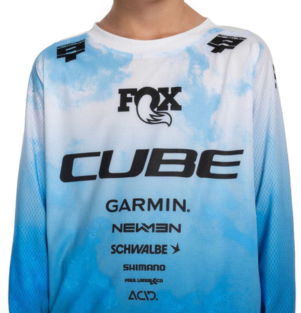 CUBE MTB JERSEY ROOKIE X ACTIONTEAM L/S TOPAS BLUE