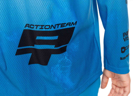 CUBE MTB JERSEY ROOKIE X ACTIONTEAM L/S TOPAS BLUE