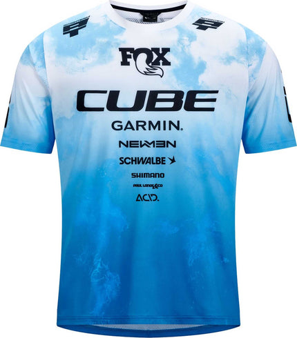 CUBE MTB JERSEY X ACTIONTEAM S/S TOPAS BLUE