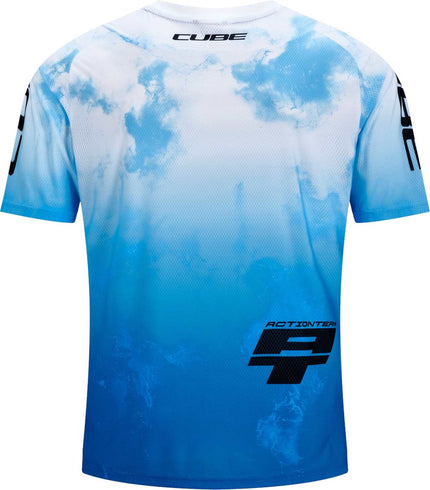CUBE MTB JERSEY X ACTIONTEAM S/S TOPAS BLUE